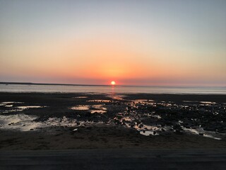 sunset on the beach