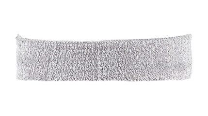 Narrow training headband isolated on a white background. Grey color.