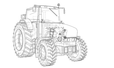 Wall Mural - Farm Tractor Concept