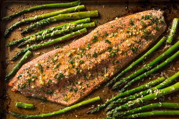 Sticker - Homemade Roasted Salmon Filet and Asparagus