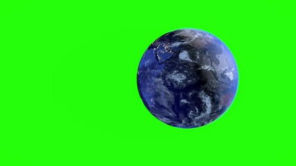 Wall Mural - planet earth on a green screen. 3d rendering