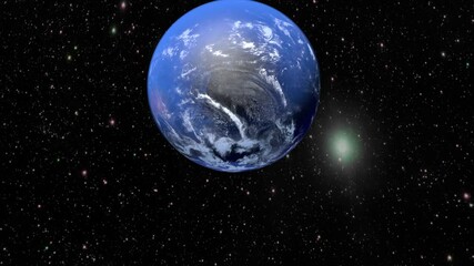 Wall Mural - the rotation of the planet earth. 3d rendering
