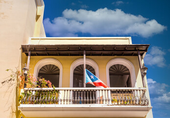 Poster - A Colorful Old Apartment Building in San Juan Puerto Rico