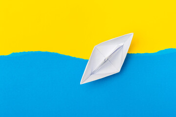 white paper ship