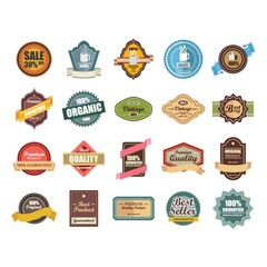 Wall Mural - collection of vintage labels