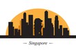 silhouette of singapore