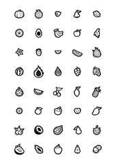 Sticker - set of fruits