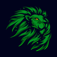 Creative Lion Illustration Logo Vector