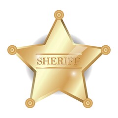 Poster - sheriff star badge