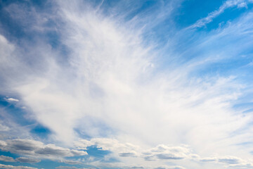 Wall Mural - Beautiful white clouds against the background of the sky