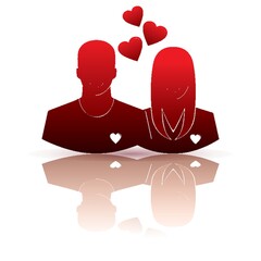 Sticker - valentine love couple