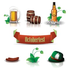 Wall Mural - oktoberfest icons