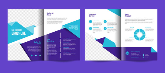 Canvas Print - Creative corporate business brochure template. Corporate business flyer template.