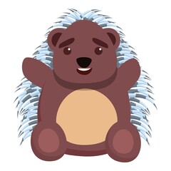 Wall Mural - Kid porcupine icon. Cartoon of kid porcupine vector icon for web design isolated on white background