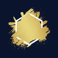 Wall Mural - golden grunge with frame vector, collection of grunge background, spray paint elements, black splash