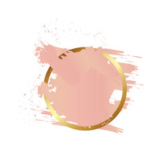 Wall Mural - rose gold grunge with frame vector, collection of grunge background, spray paint elements, black spl
