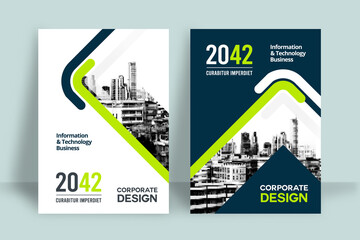 City Background Business Book Cover Design Template