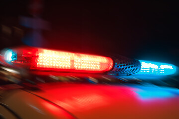 Poster - police car in the street