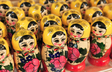 Colorful wooden Matryoshka dolls