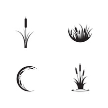 Reeds Icon Vector Design Template