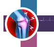 Knee Joint health and healing symbol
