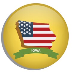 Sticker - map of iowa state