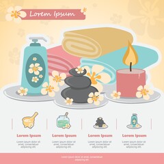 Wall Mural - spa infographic