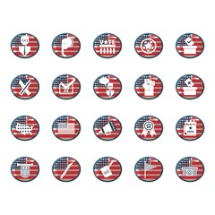 Sticker - set of election icons