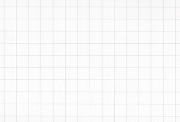 Sheet of blank white notebook grid paper background. Extra large highly detailed image. 