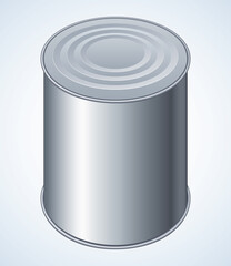 Sticker - Still tin can. Vector drawing