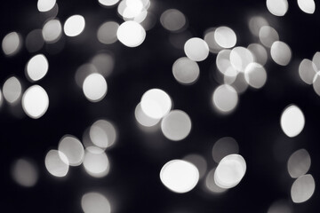 Abstract black and white lens bokeh background