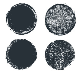 Poster - Set of grunge dirty round frames