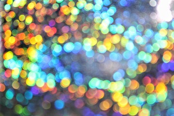 Rainbow holographic bokeh abstract background