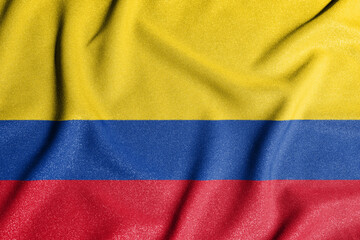 Wall Mural - National flag of the Colombia. The main symbol of an independent country. Flag of Colombia.