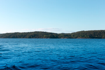 Ladoga Lake with Stone Embankment in Sortavala