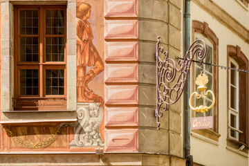 Wall Mural - painted facade of an old house in Strasbourg, France