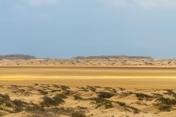 Cabo de la Vela, La Guajira, Colombia. May 8, 2019: Beautiful view of the desert