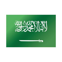 Wall Mural - saudi arabia national day, flag national emblem gradient style icon
