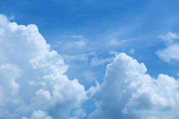 White cloudy with blue sky nature abstract background.