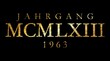 Leinwandbild Motiv Jahrgang MCMLXIII 1963 Römisch (Vintage Gold)
