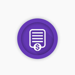 Poster - Payroll icon, round pictogram