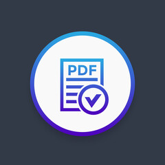 Sticker - PDF document with checkmark icon