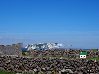 Laundry under the blue sky