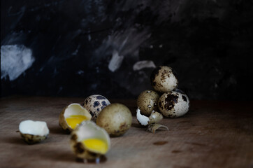 quail eggs in the nest