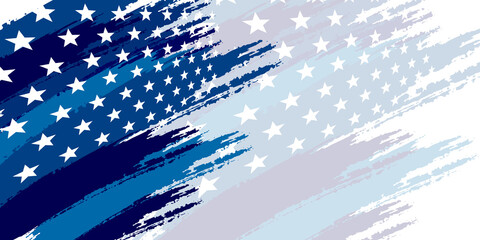 Wall Mural - Independence day abstract background with elements of the american flag in red and blue colors