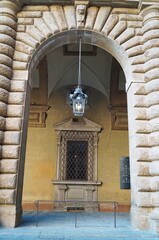 Wall Mural - Detail of the Courtyard of Pitti Palace in Florence, Italy