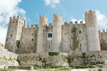 Sticker - Mesmerizing view of the historical castle of Obidos in Western Portugal