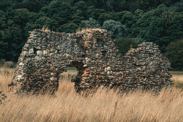 ancient ruins of an abbey in united kingdom