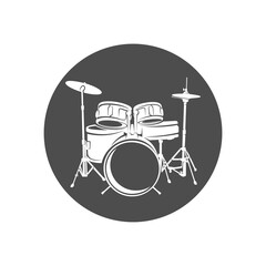 Wall Mural - Realistic Drum Design Vector. Silhouette of Drum. Vector illustration