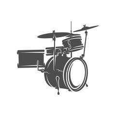 Wall Mural - Realistic Drum Design Vector. Silhouette of Drum. Vector illustration